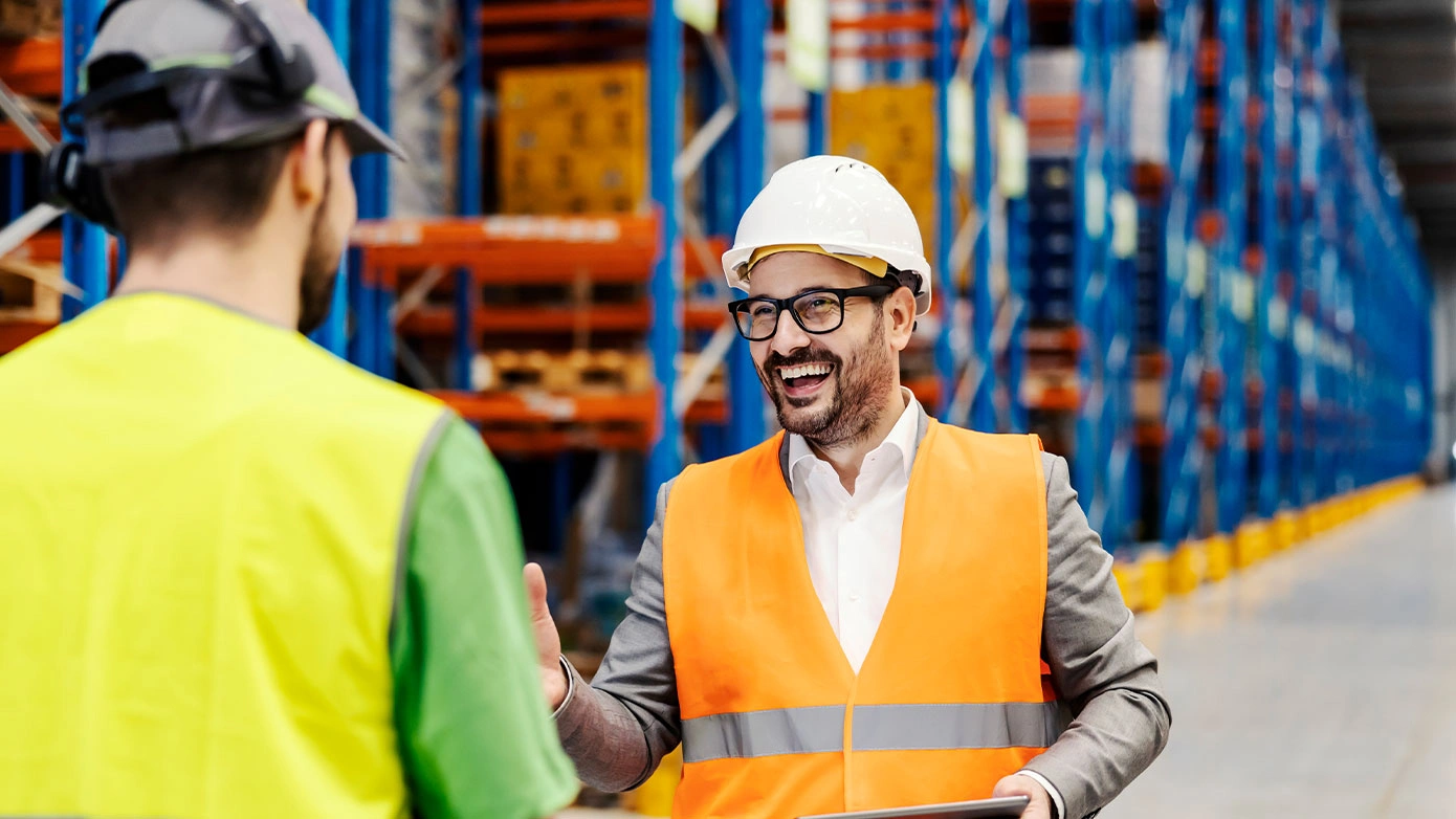 Warehouse worker engaged with their roles